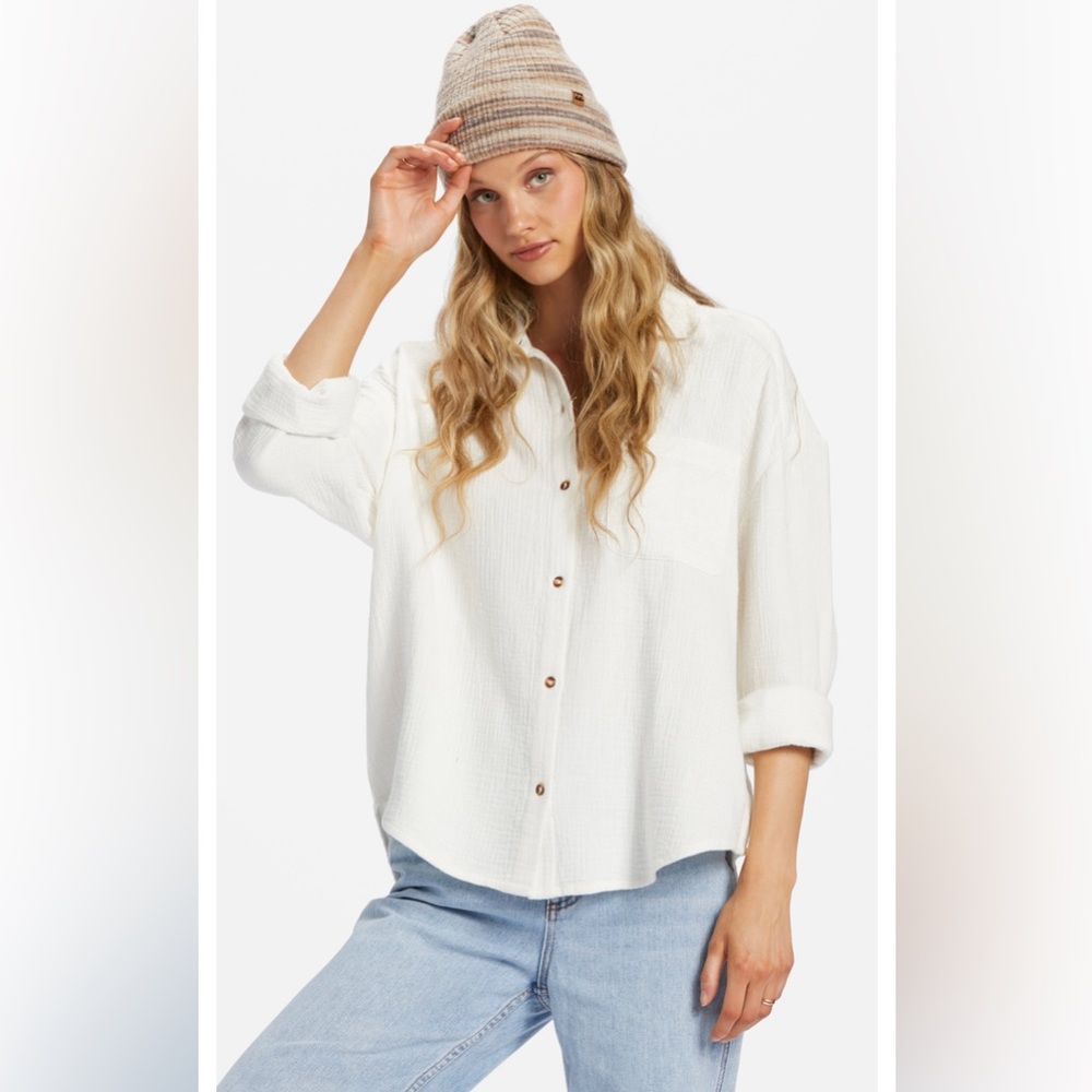 Billabong White Button Down
